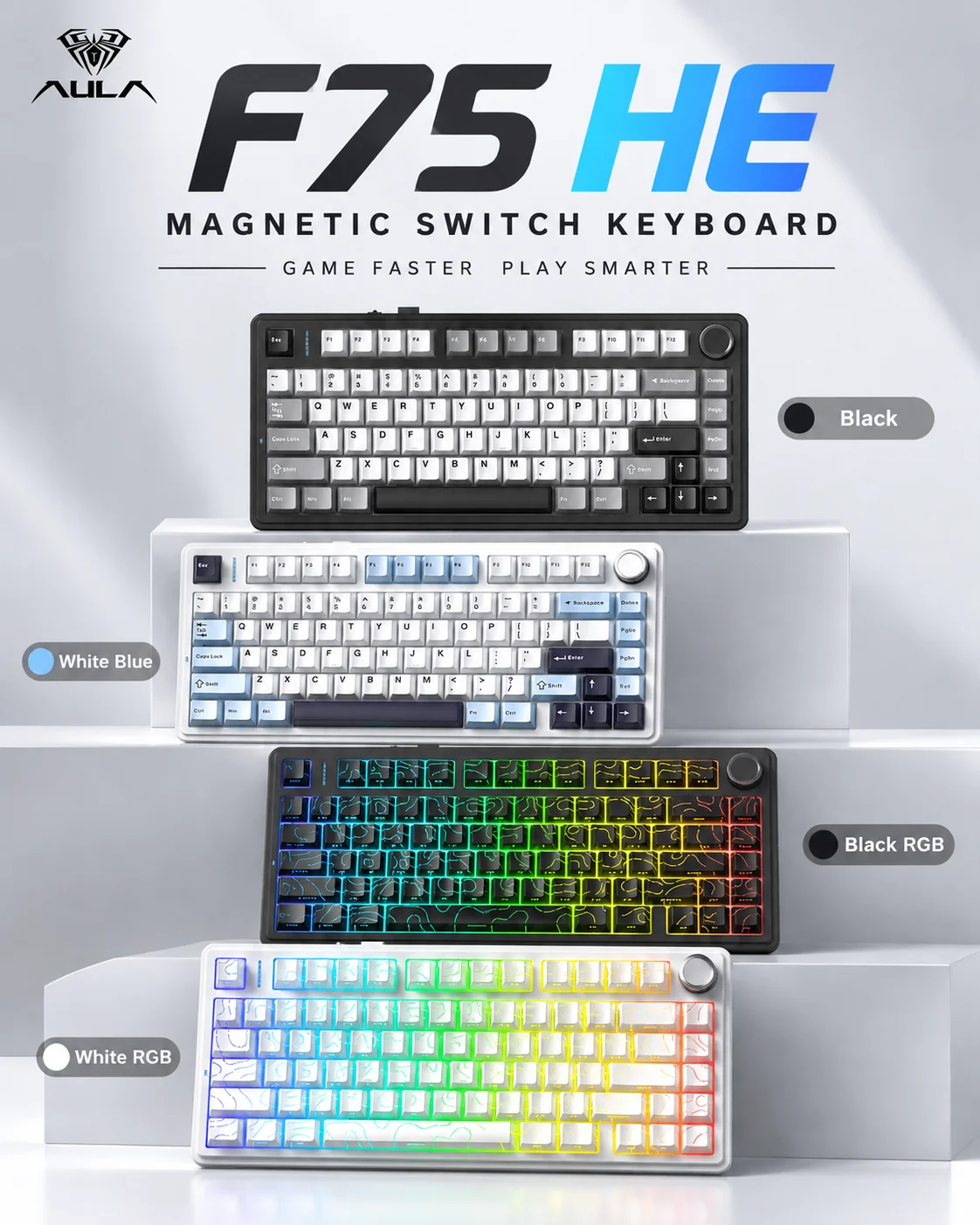 Gaming Keyboard No Rgb - Teclado mecánico para juegos AULA F75