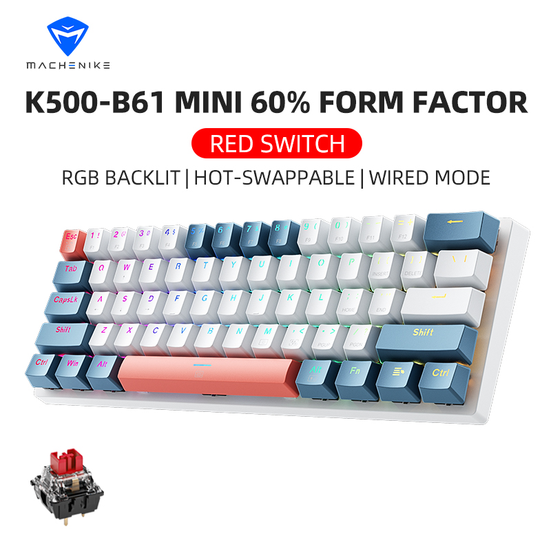 K500-B61 Machenike Mini Keybao - Keyboard Gaming Blue Switch reseña y precio