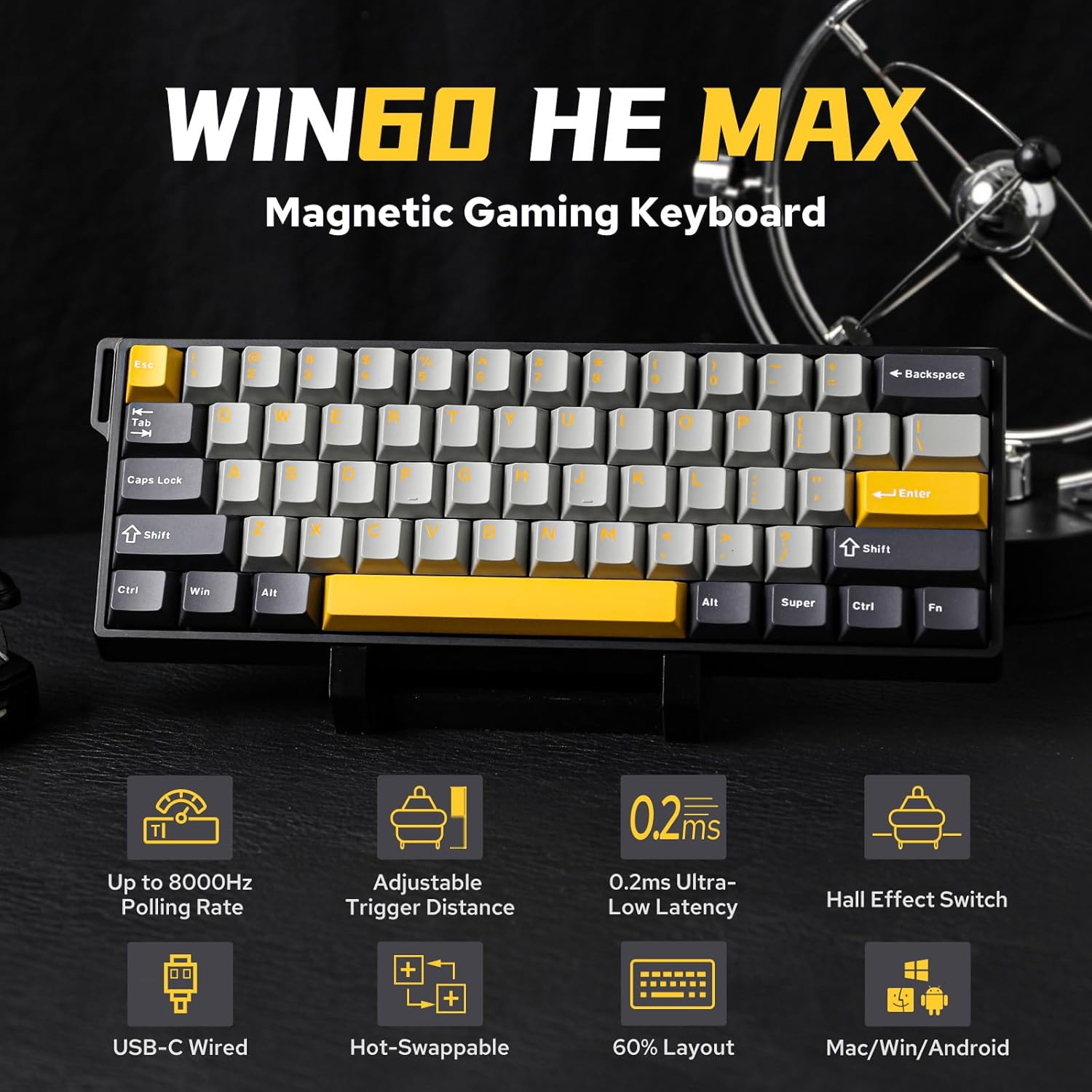 Teclado Mecánico AULA WIN60 HE - Gaming Keyboard Hot Swappable reseña y precio