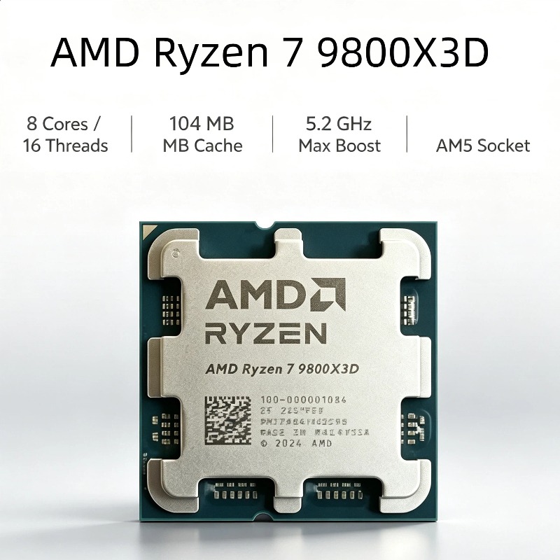 CPU AMD Ryzen 7 9800X3D para C - Amd Cpu Ryzen 7 reseña y precio