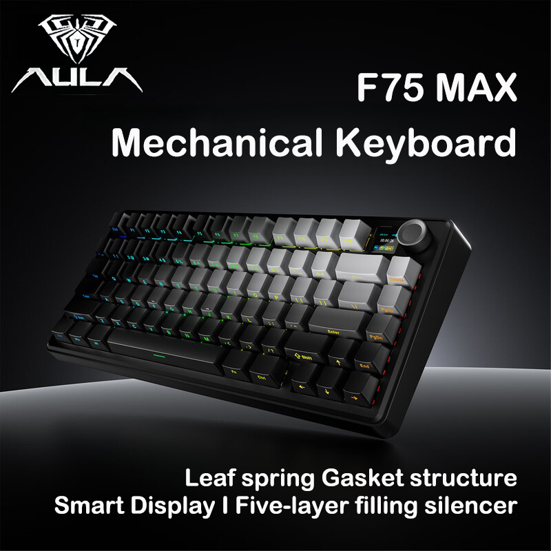 Teclado Mecánico AULA F75 MAX  - Gaming Keyboard Hot Swappable reseña y precio